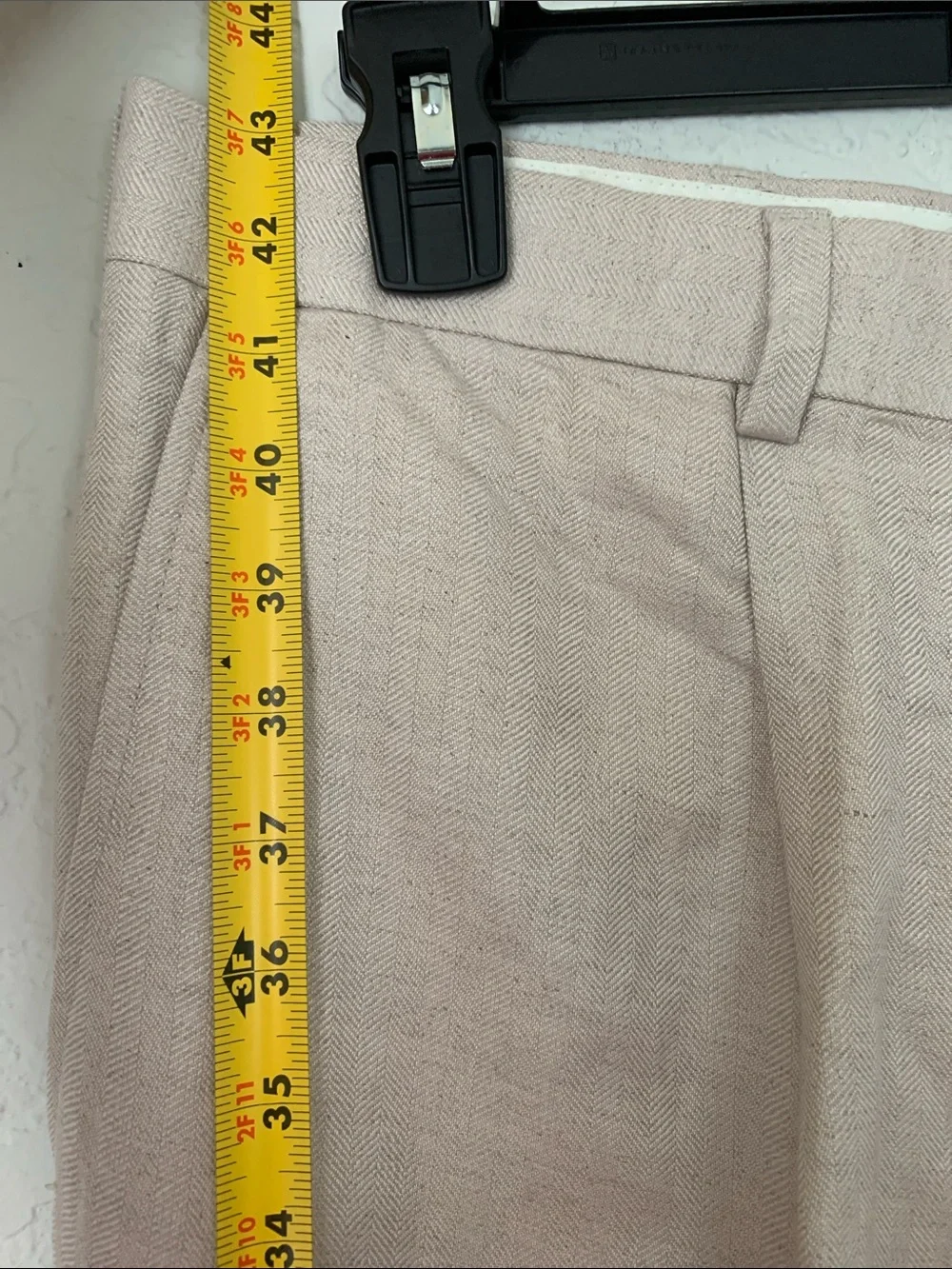Cubavera Men's Light Beige Linen Pleated Dress Pants  Size 40/30
